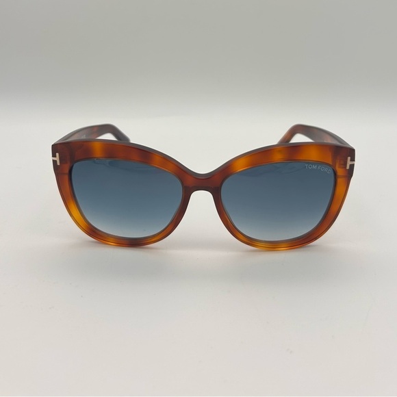 Tom Ford Alistair Sunglasses TF524 53W 56-16-140 Blonde Havana / Blue Shaded main image 6
